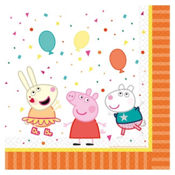 16 SERVILLETAS PEPPA PIG PARTY 33X33