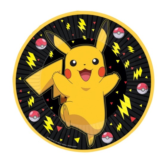 8 PLATOS PIKACHU 18 CM